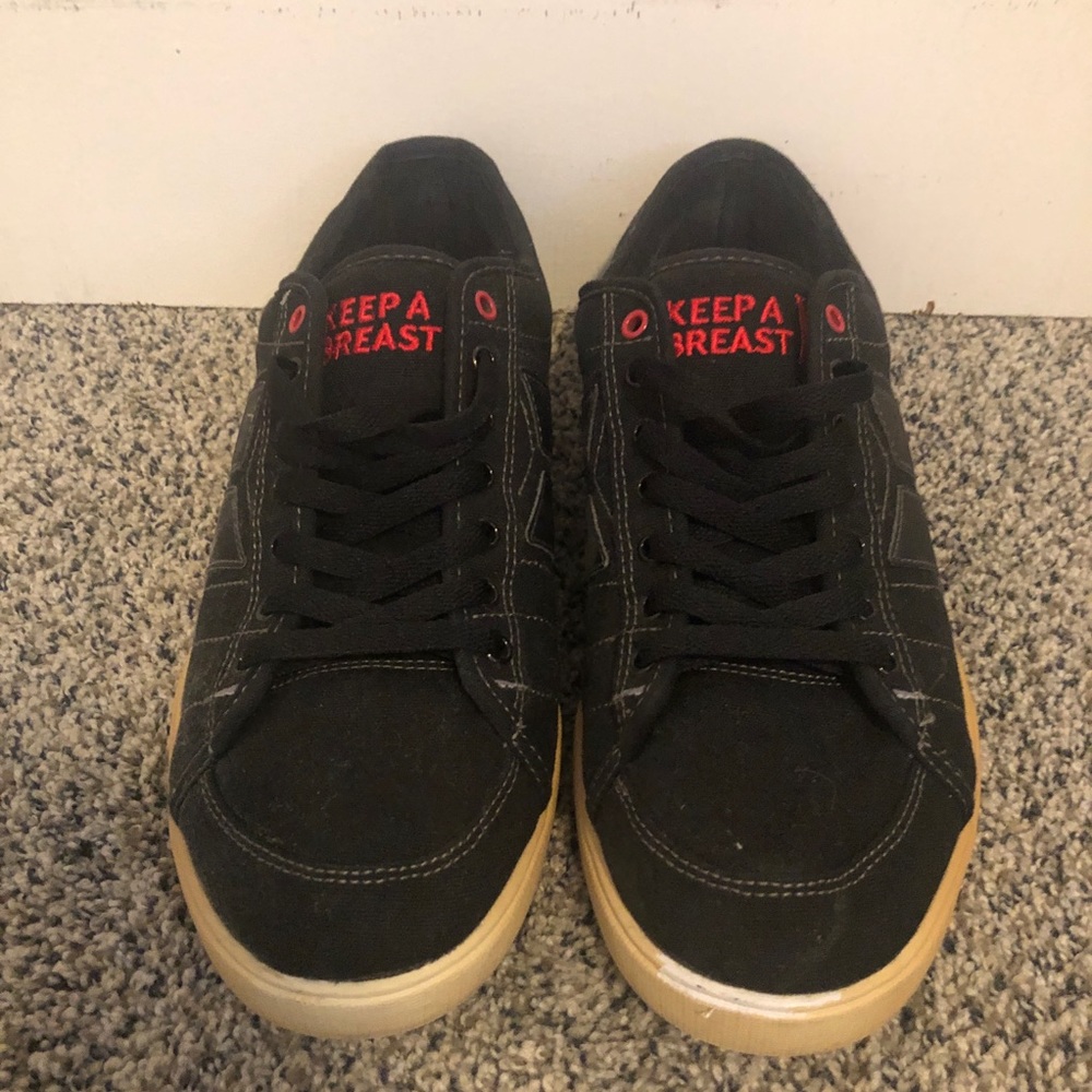 Macbeth x Keep a Breast Limited Edition Manchester Sneakers, Size 12, Black